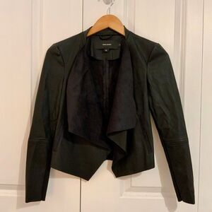 ASOS Vero Moda Black Faux Leather Open Jacket XS